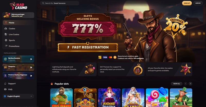Mad Casino Casino Homepage